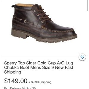 Men's Sperry Gold Cup Original Lug Chukka Boots